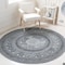 Safavieh 7 x 7 ft. Cape Cod Round Area RugCharcoal CAP222H-7R - alternate 2